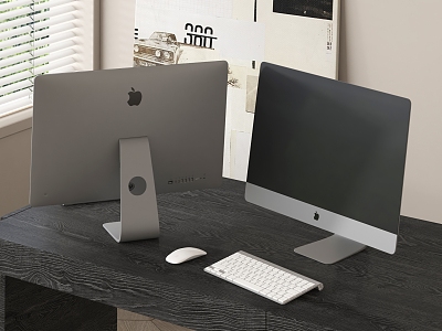 Apple Computer Desktop Computer Laptop Monitor Digital Equipment Office Equipment 3d model