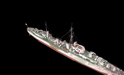 modern warship battleship destroyer 3d model