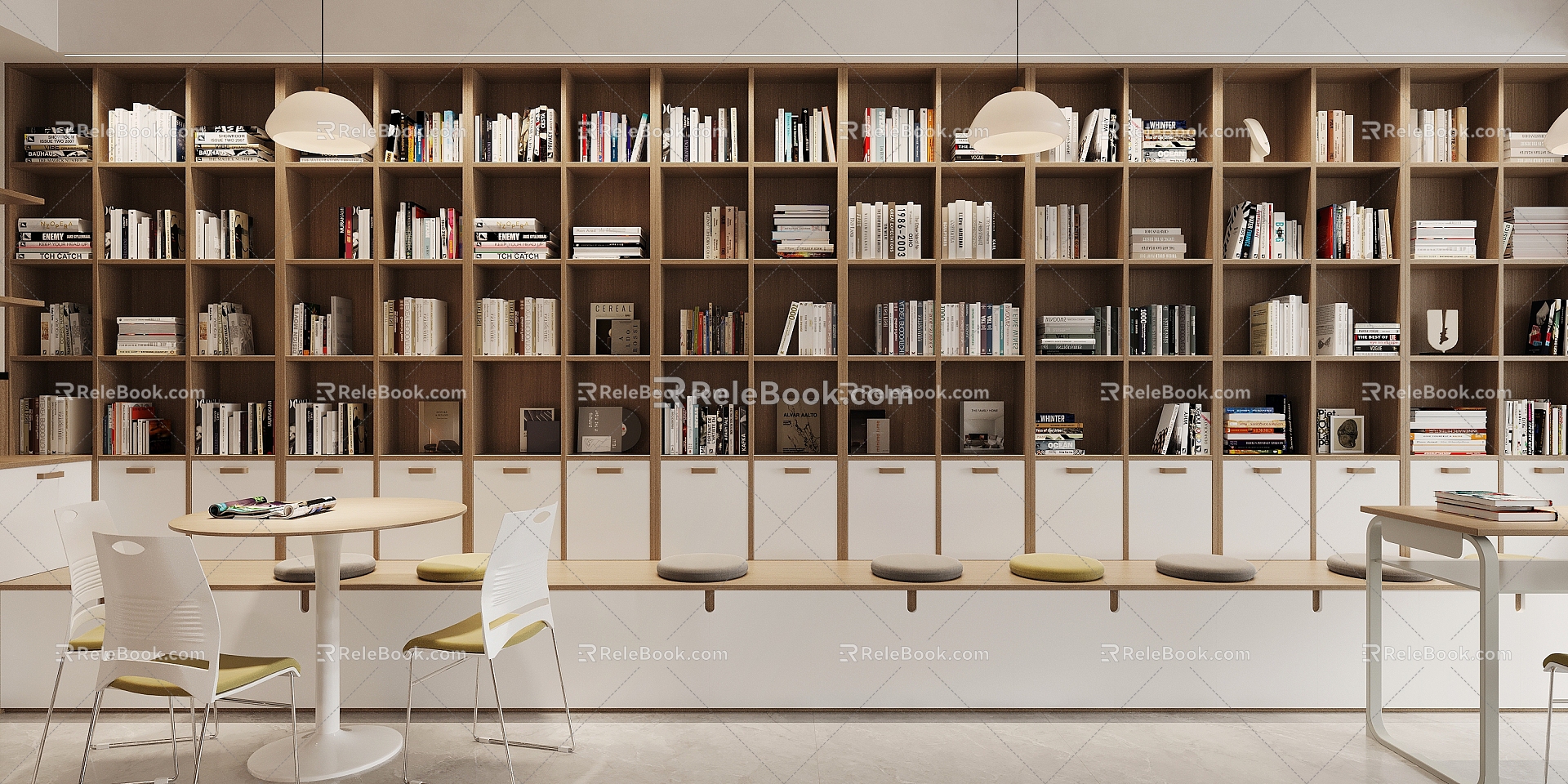 Books Magazine Library 3d model