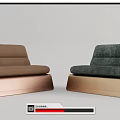 Modern Baxter Single Sofa 3d model