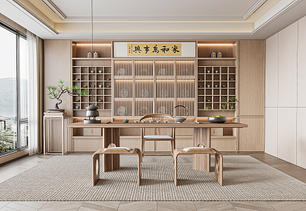 New Chinese Tea Room 3d model