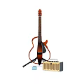 Professional Acoustic Guitar With Amplifier Tuner And Stand For Musical Use