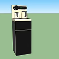 Modern Water Dispensers With Black Cabinet Silver Top And Digital