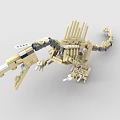 LEGO toy blocks dinosaur skeleton fossils 3d model