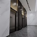 Modern Luxury Front Desk Reception Area With Marble Walls And Sofa Seating