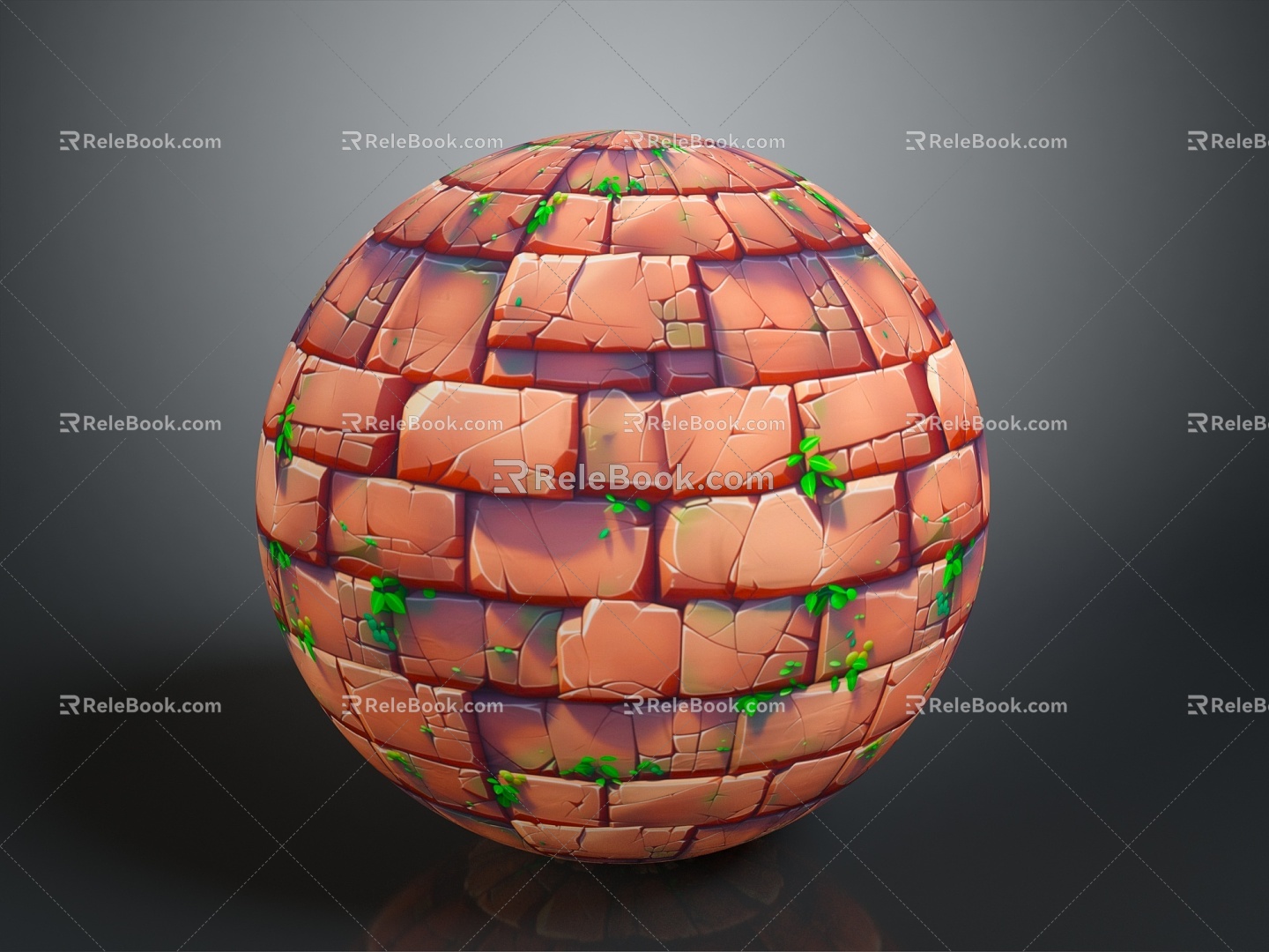 Wall brick wall red brick red brick wall old brick wall old wall outdoor articles realistic 3d model