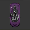 Purple Sports Car With Open Top Modern Sleek Aerodynamic Body Design
