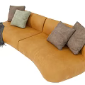modern double sofa sofa 3d model