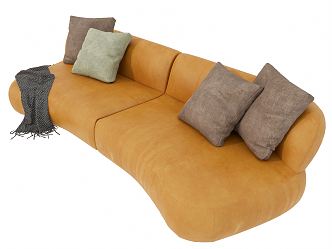 modern double sofa 3d model