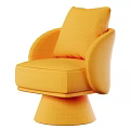 Modern Soft Upholstered Fabric Rotatable Leisure Chair With Comfortable Armrests And Multiple Optional Colors