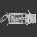 Red And White Ambulance Emergency Medical Vehicle With Exterior Lights And Rescue Design