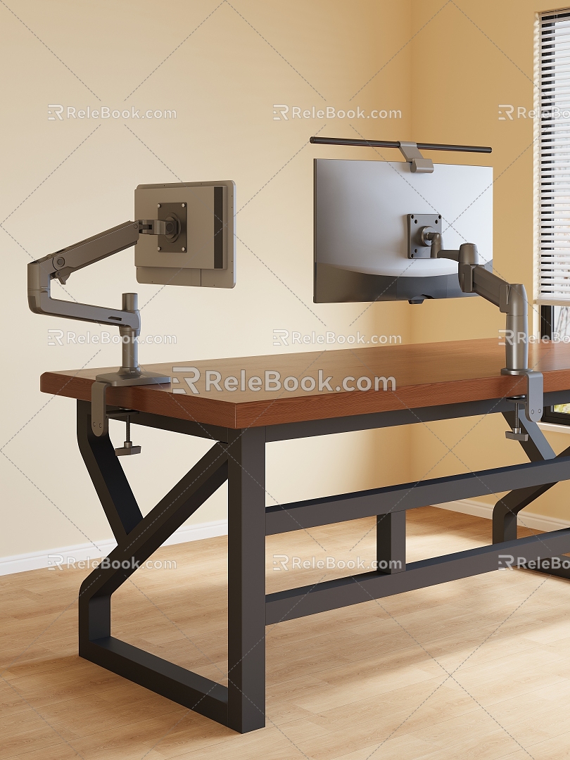 Study Computer Desk Computer Bracket Elevated Rack Computer 3d model