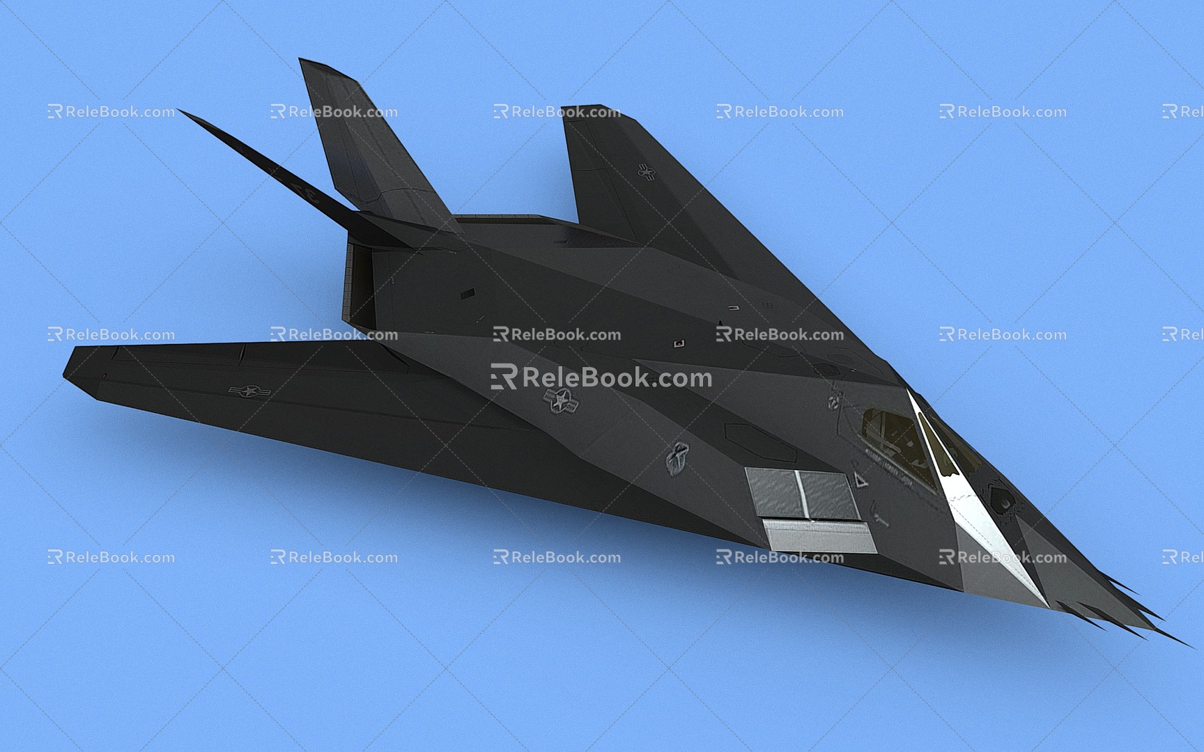 F117 Stealth Fighter Nighthawk Attack Jet Fighter 3d model