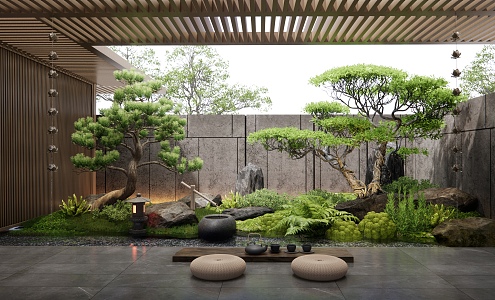 New Chinese Courtyard Landscape 3d model