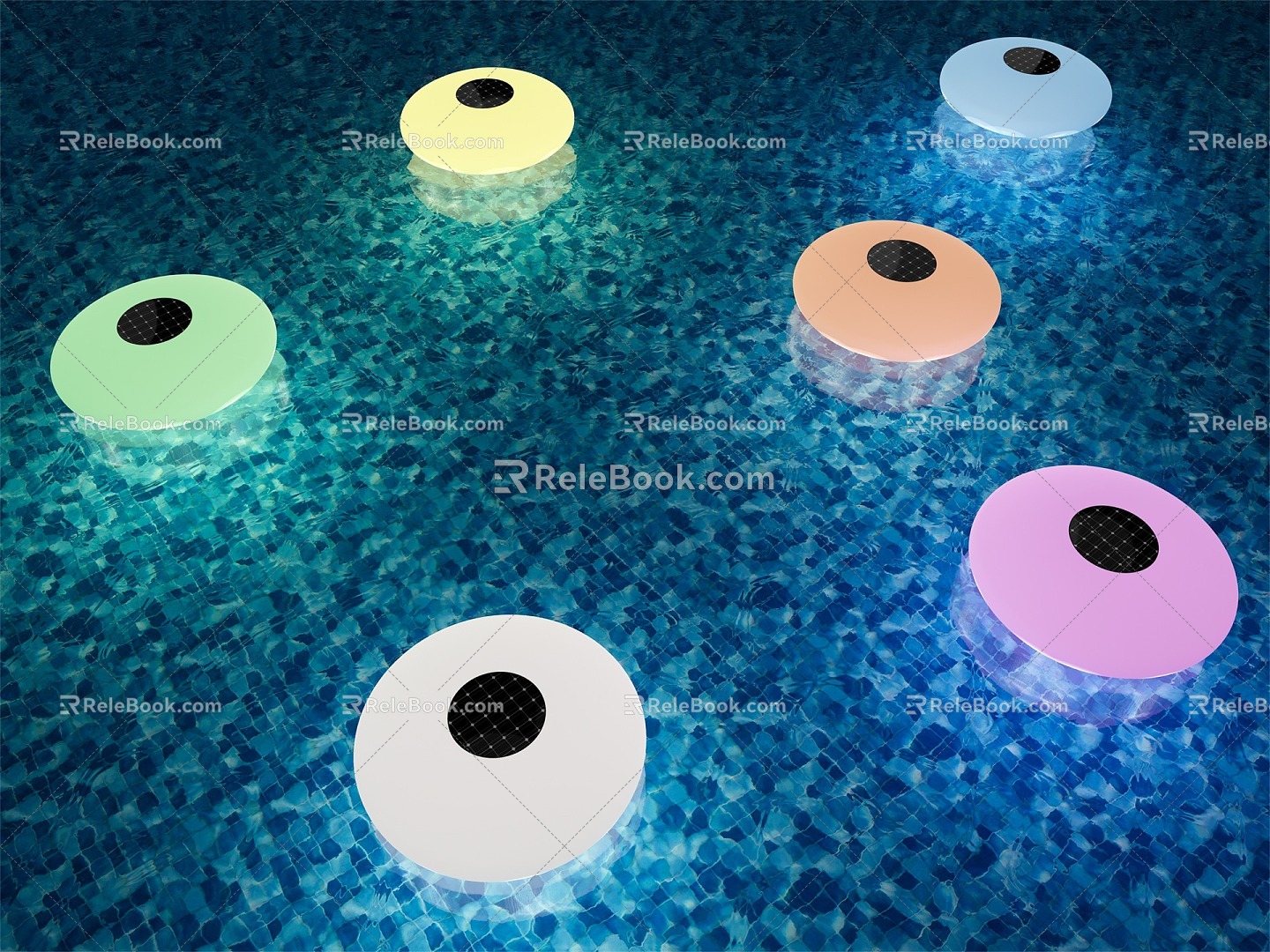 Solar Lights Water Lights Art Lights Swimming Pool Lights Water Floating Lights 3d model