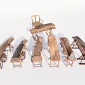 Different Wooden Stools With Traditional And Modern Designs Carved Legs And Comfortable Seats