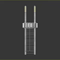 Tall Metallic Structure With Ladder Platform Top Lights And Nintendo Brand Sign