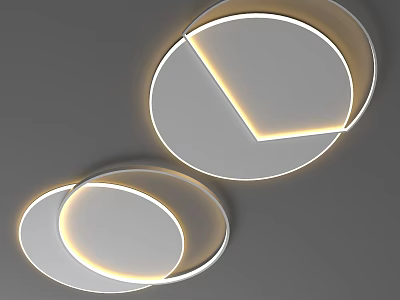 Modern Sleek Round Ring Ceiling Light With LED Glow And Contemporary Design 3d model