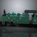 Vintage Green Steam Train Model with KCR BSS Lettering Black Roof and Yellow Chimney