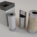 Public Trash Cans With Modern Designs Various Textures And Metal Finishes
