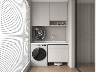 Modern washing machine cabinet 3d model