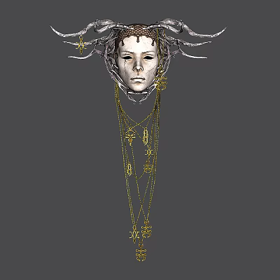 Modern Mask Horror Mask 3d model