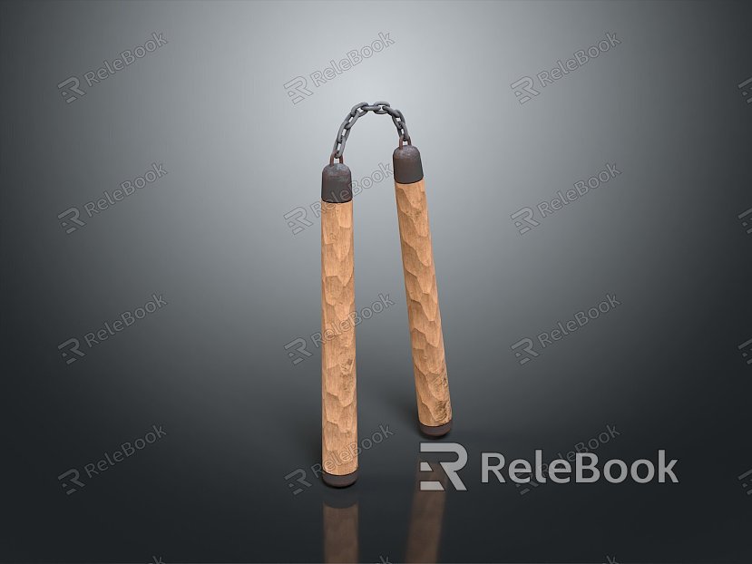 Nunchaku Nunchaku Weapon Cold Weapon Ancient Weapon Weapon War Weapon Military Life Supplies model