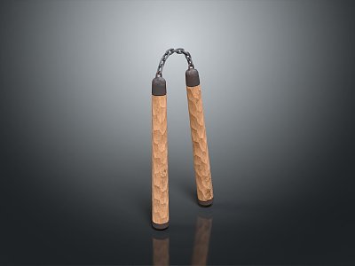 Nunchaku Weapon Cold Weapon Ancient Weapon War Weapon Military Life Supplies 3d model