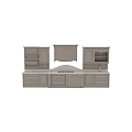 Elegant Traditional Kitchen Cabinets With Carved Details Marble Countertop And Stove