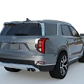 Hyundai Silver Gray SUV Car With Modern Design LED Headlights And Alloy Wheels