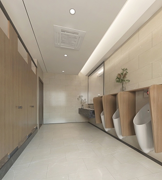 Public toilet Modern toilet 3d model