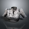 Stylish Short Sleeved Blouse With Stand Collar And Intricate Pattern Design