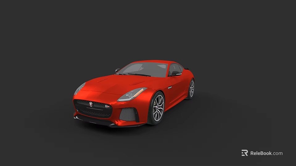 Red Sports Car With Sleek Exterior Design And Alloy Wheels 3d model 