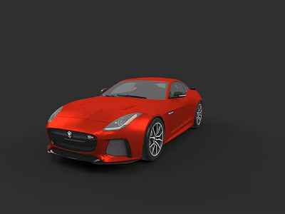 Red Sports Car With Sleek Exterior Design And Alloy Wheels 3d model
