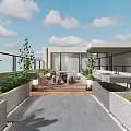 Modern Rooftop Garden Design With Lush Greenery Outdoor Seating And Wooden Terrace