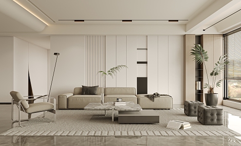 modern living room 3d model