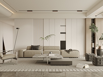 modern living room 3d model