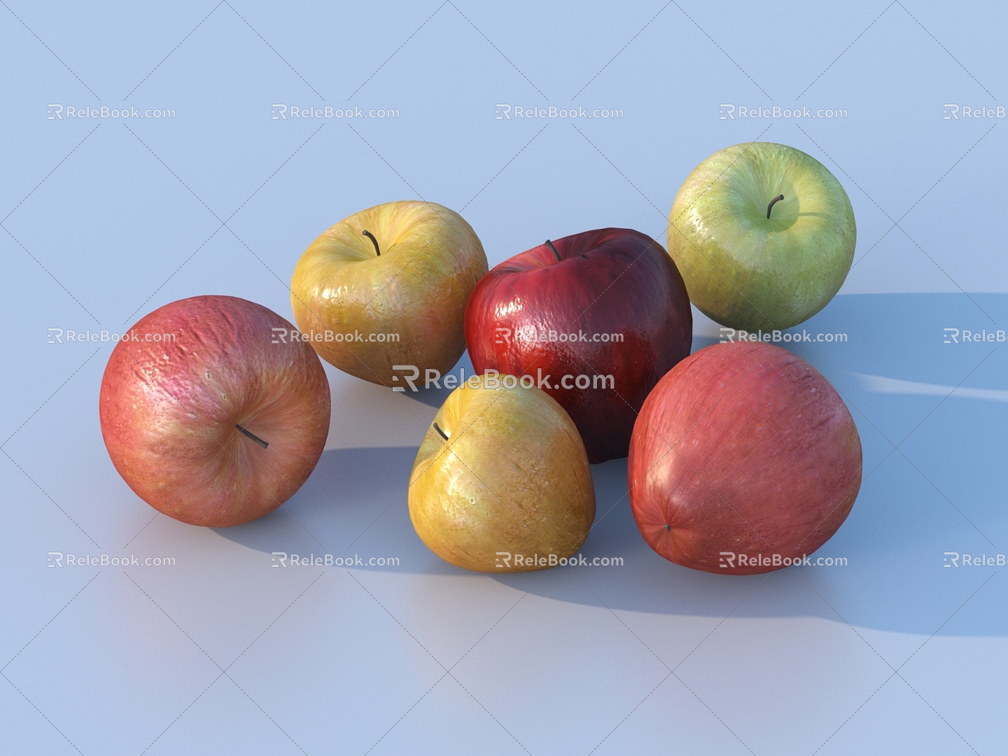 Apple Fruit Green Apple 3d model