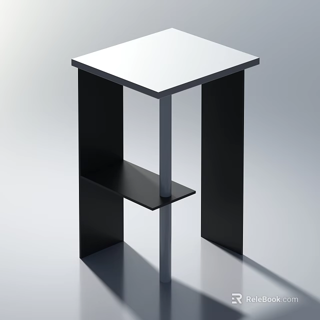 Minimalist Modern Single Chair With Black White Design And Metal Frame For Living Room Decor 3d model 