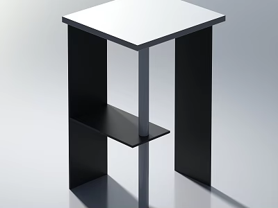 Minimalist Modern Single Chair With Black White Design And Metal Frame For Living Room Decor 3d model