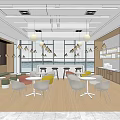 Modern Tea Room Tea Area Negotiation Area Leisure Area 3d model