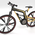 Modern Stylish Bicycle With Red Rimmed Wheels And Sleek Frame