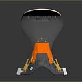 Gray And Orange Sports Equipment With Adjustable Straps And Metal Buckle Design