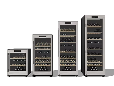 Modern Wine Cabinets In Various Sizes For Home Wine Storage Solutions 3d model
