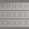 Decorative Wainscoting Panel Design With Square And Circular Patterns For Home Interior 3d model