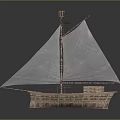 Modern Sailing Cartoon Sailing 3d model