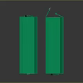 Two Automotive Parts Green Rectangular Open Top Storage Bins Heavy Duty Plastic Containers