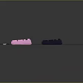 Stylish Wired Computer Keyboards With Blue And Pink Designs For Desktop Use