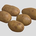 Cartoon Potato Potato Low Poly Potato Potato 3d model