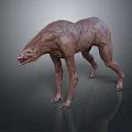 Fierce Monster Game Movie Character With Rough Skin Sharp Teeth Long Limbs And Standing Pose